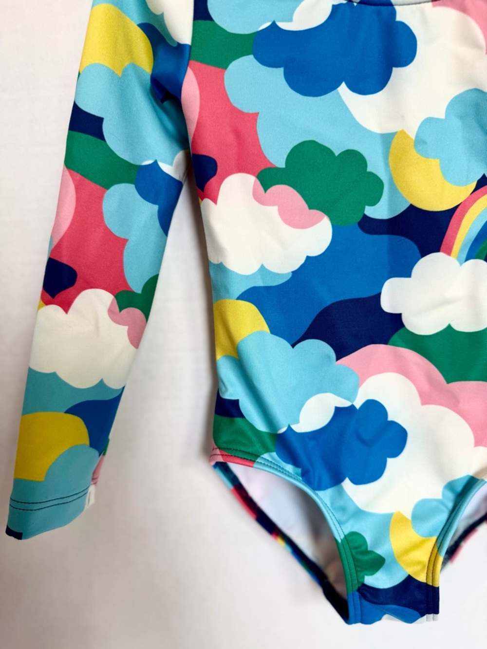 Mini Boden Long Sleeve Rainbow & Cloud One-Piece Gymnastics suit Brand New - Picture 4 of 5